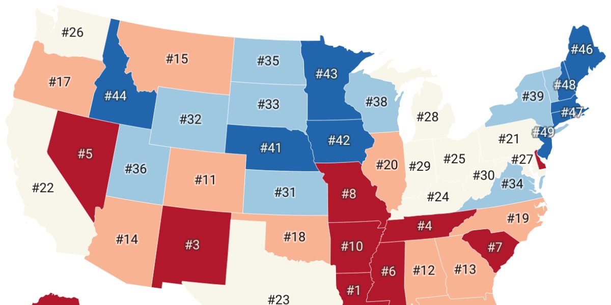 Check Out 2024’s Most Dangerous US States: Crime Spikes in Alaska, New Mexico, Tennessee, Nevada, and Louisiana